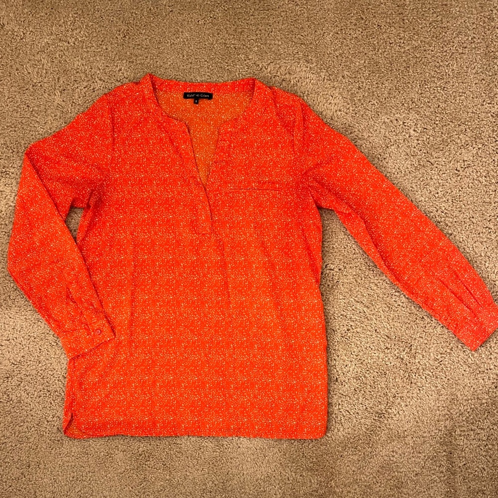 Orange Womens Blouse | Size Small